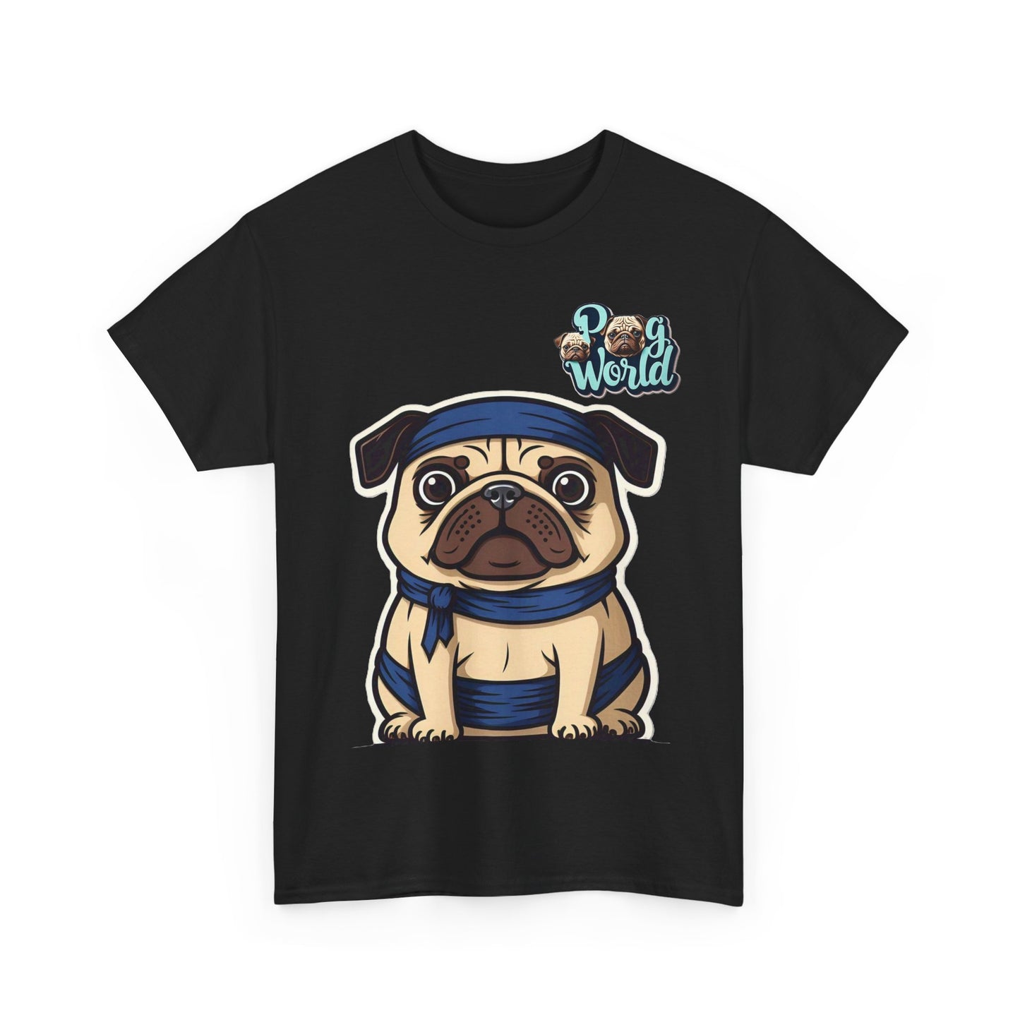 PUG WORDL SAMURAI  Unisex Heavy Cotton Tee