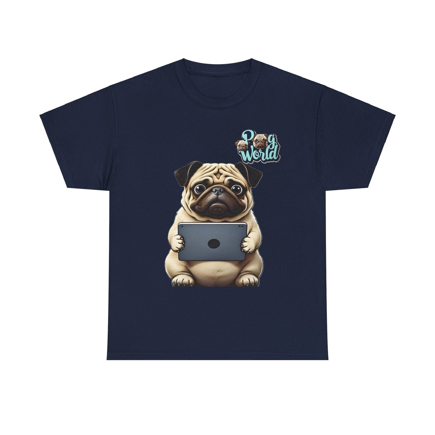 PUG WORDL  Unisex Heavy Cotton Tee