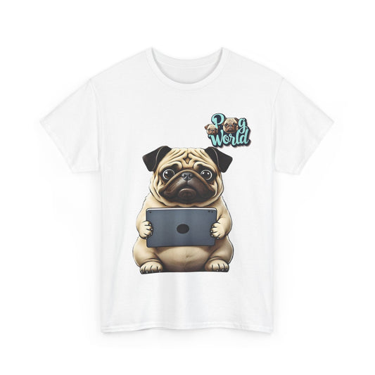 PUG WORDL  Unisex Heavy Cotton Tee