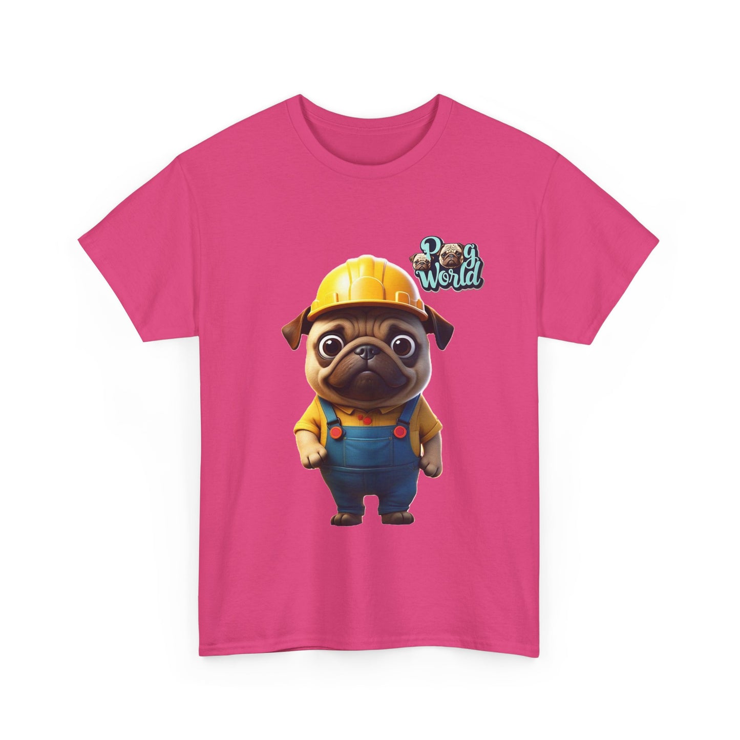 PUG WORDL CONTRUCTION Unisex Heavy Cotton Tee