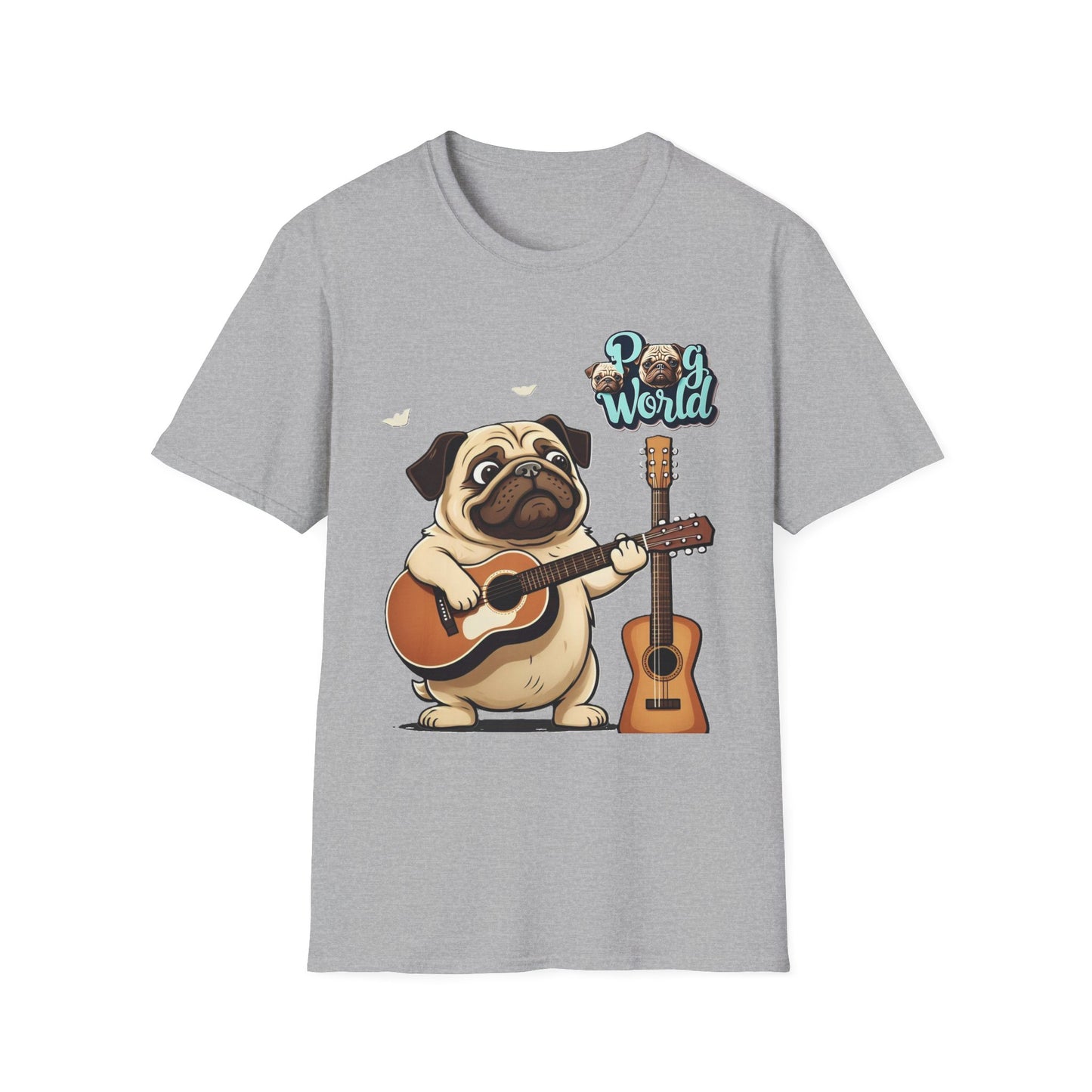 PUG WORDL GUITAR Unisex Softstyle T-Shirt