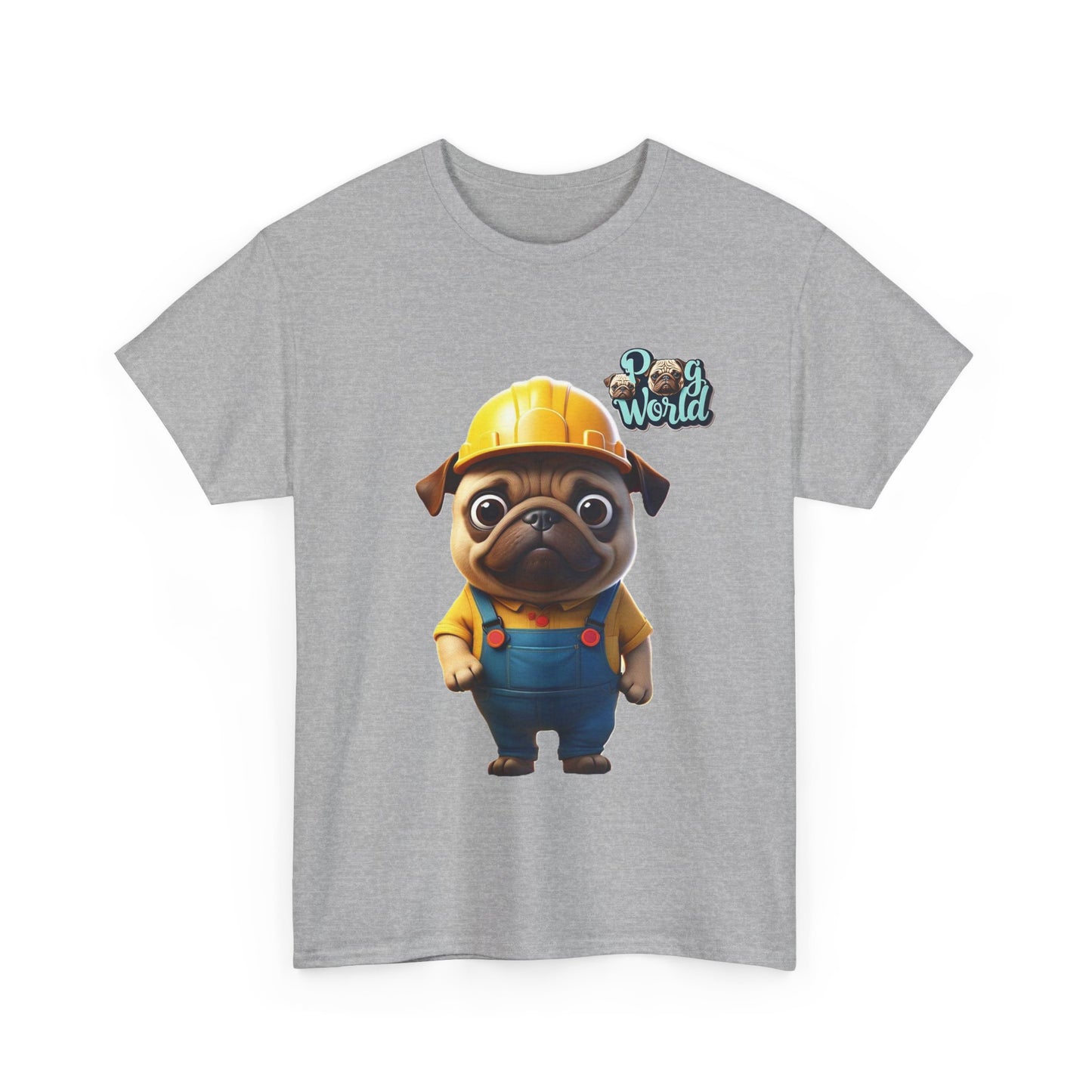 PUG WORDL CONTRUCTION Unisex Heavy Cotton Tee