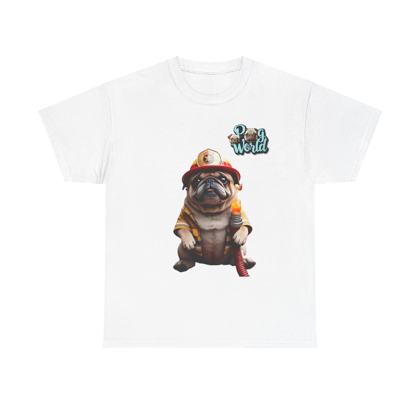 PUG WORDL FIREFIGHTER Unisex Heavy Cotton Tee