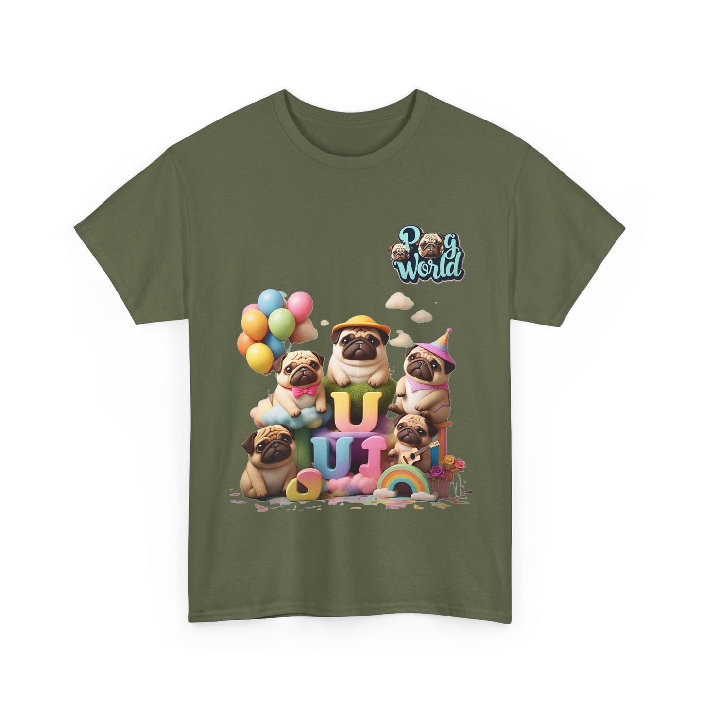 PUG WORLD Unisex Heavy Cotton Tee