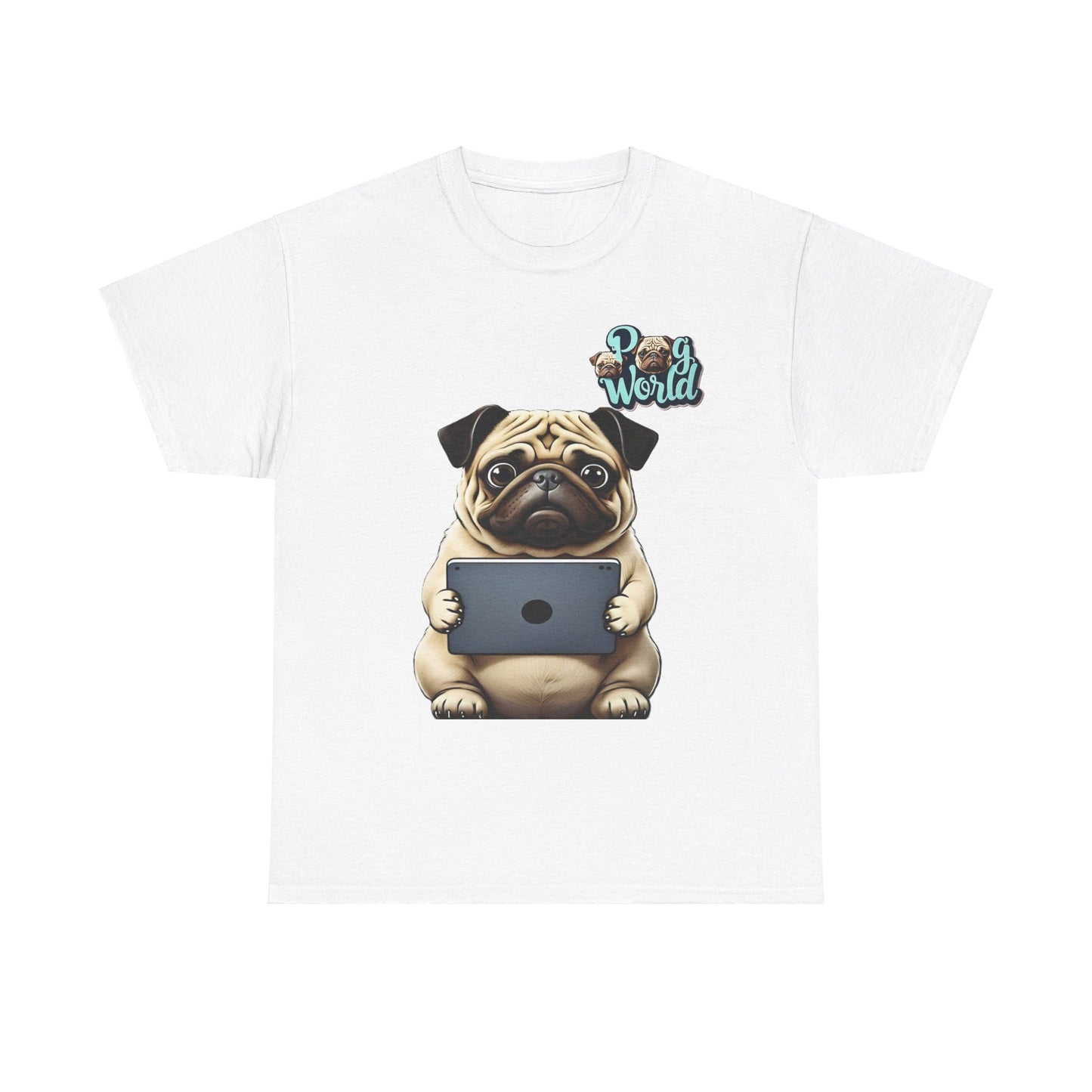 PUG WORDL  Unisex Heavy Cotton Tee