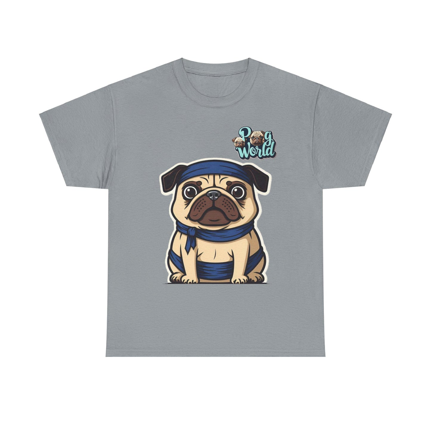 PUG WORDL SAMURAI  Unisex Heavy Cotton Tee