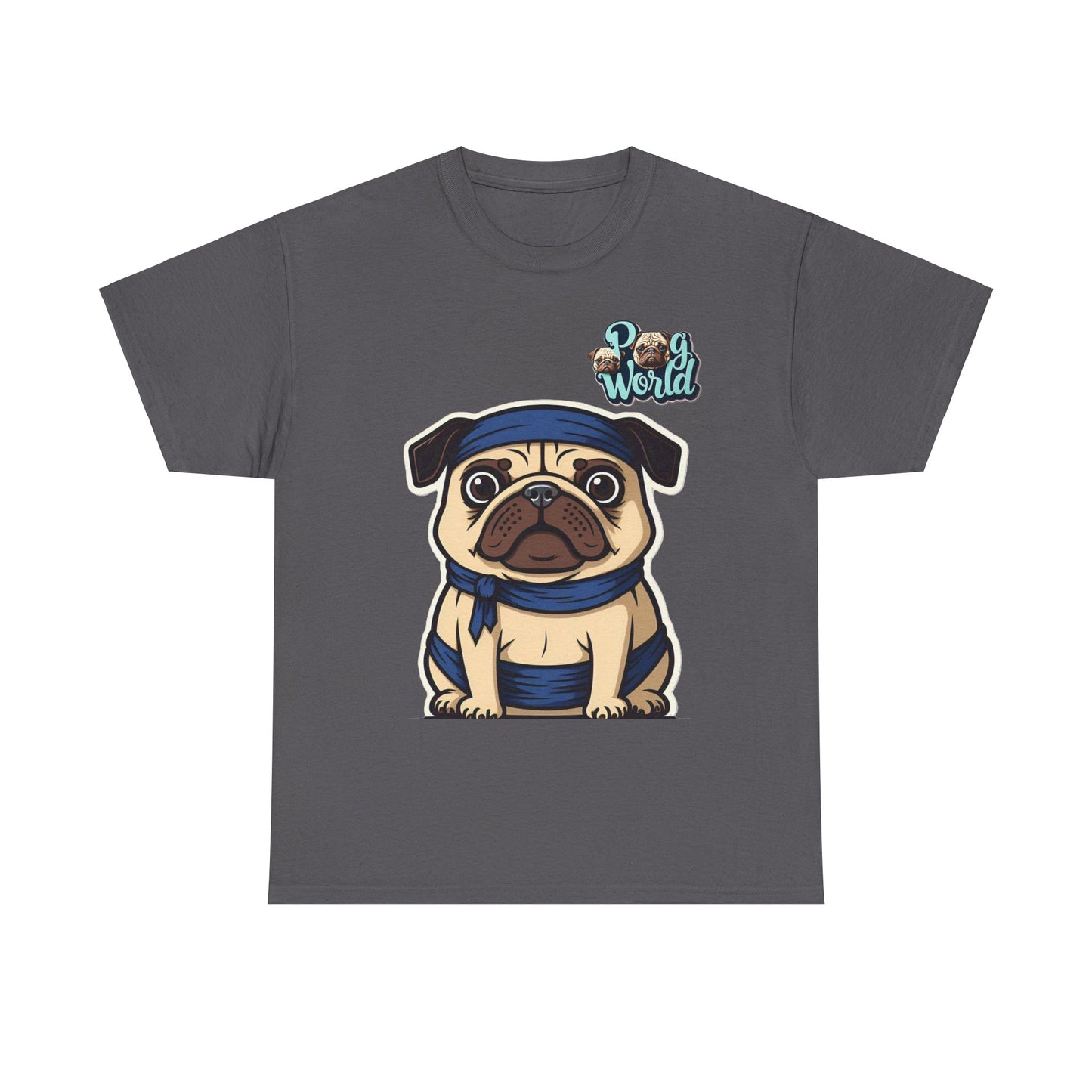 PUG WORDL SAMURAI  Unisex Heavy Cotton Tee