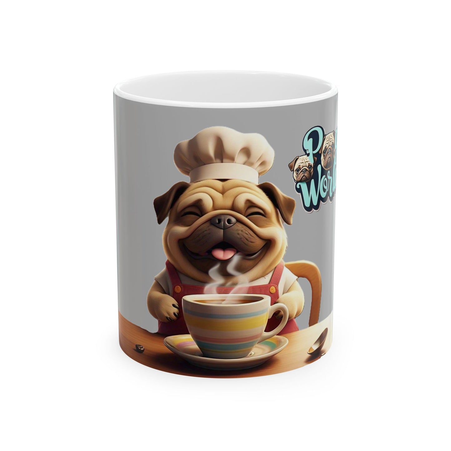 PUG WORDL Ceramic Mug, (11oz, 15oz)