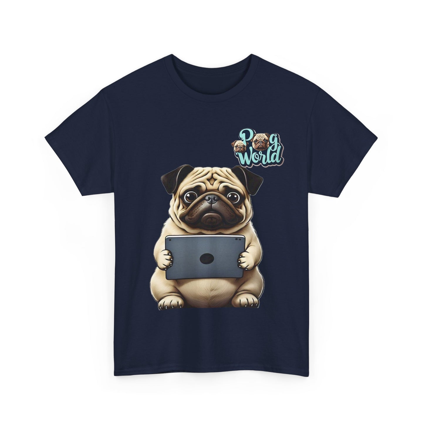 PUG WORDL  Unisex Heavy Cotton Tee