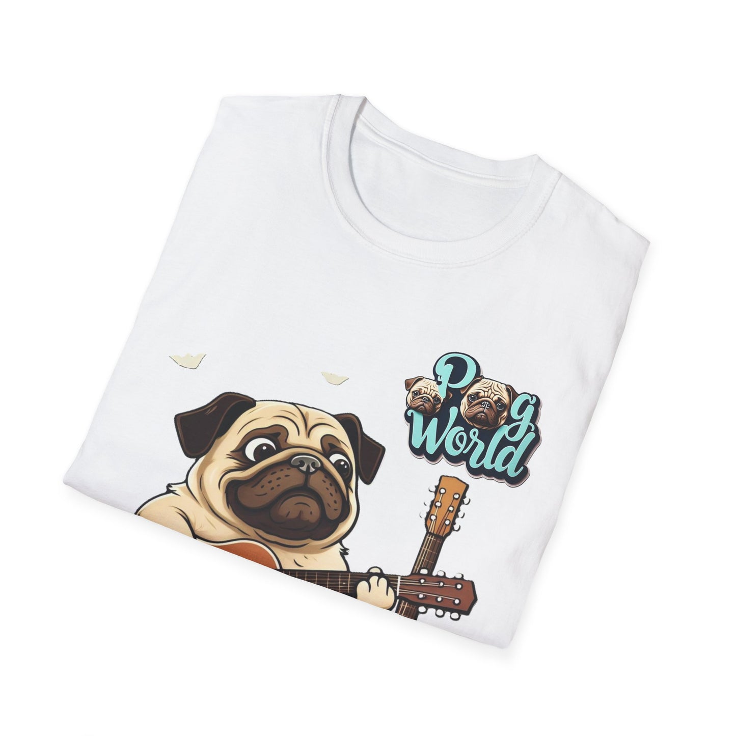 PUG WORDL GUITAR Unisex Softstyle T-Shirt