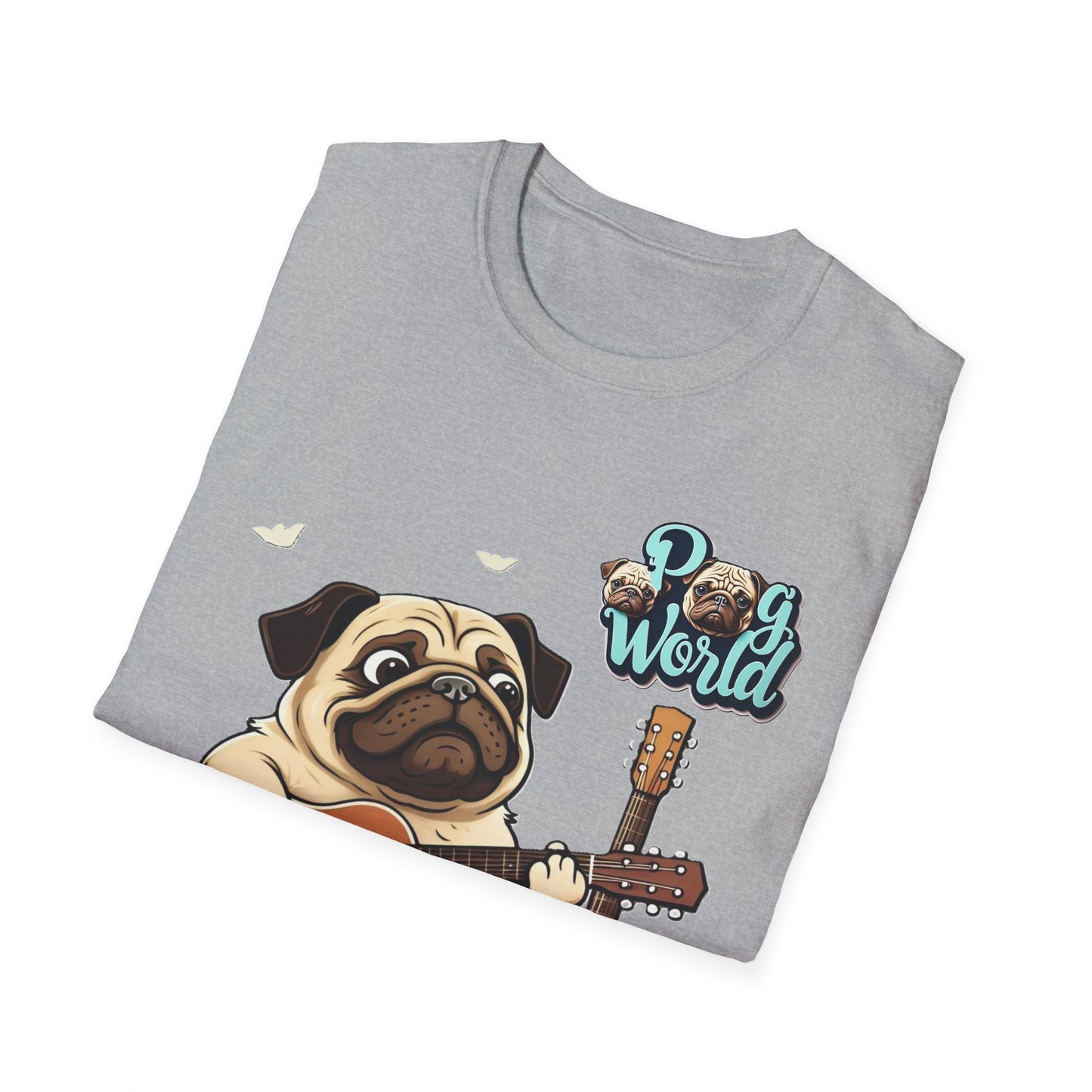 PUG WORDL GUITAR Unisex Softstyle T-Shirt