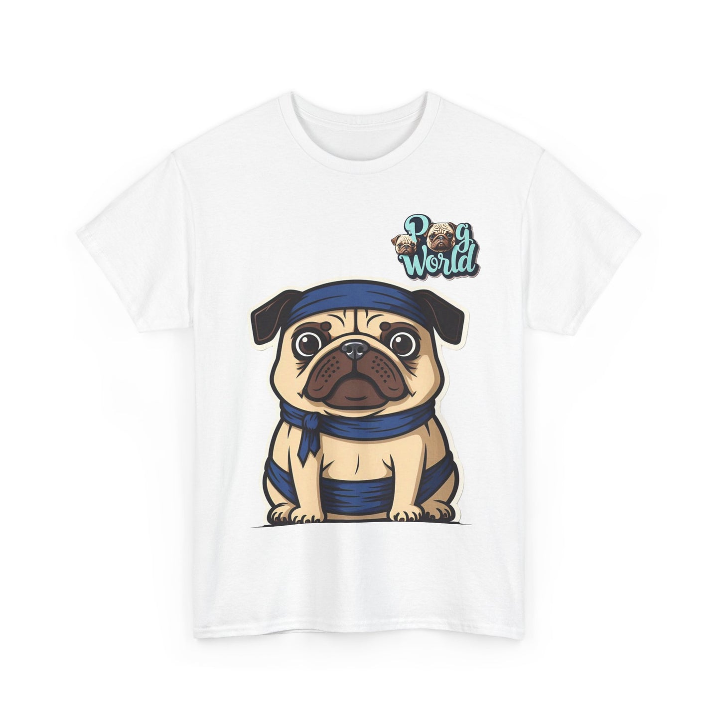 PUG WORDL SAMURAI  Unisex Heavy Cotton Tee