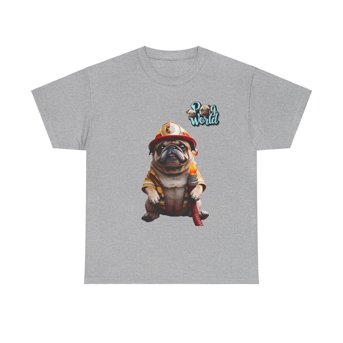 PUG WORDL FIREFIGHTER Unisex Heavy Cotton Tee