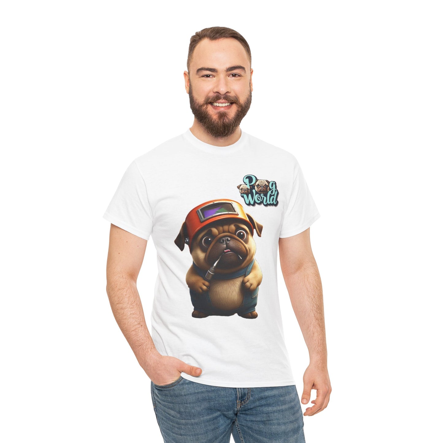 PUG WORDL WELDER Unisex Heavy Cotton Tee