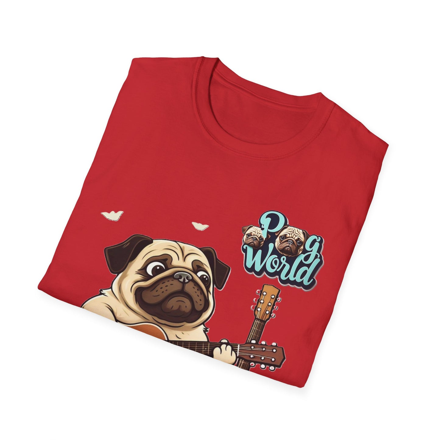 PUG WORDL GUITAR Unisex Softstyle T-Shirt