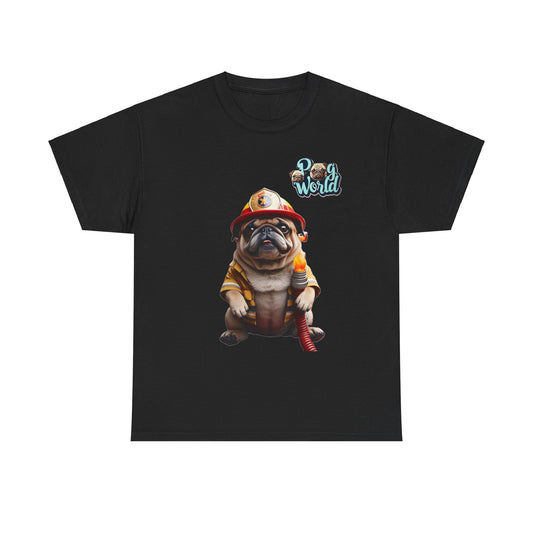 PUG WORDL FIREFIGHTER Unisex Heavy Cotton Tee