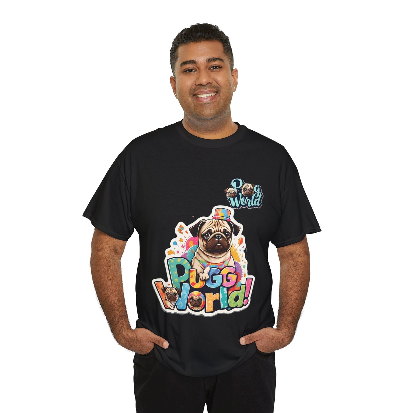 PUG WORDL BIRTHDAY Unisex Heavy Cotton Tee