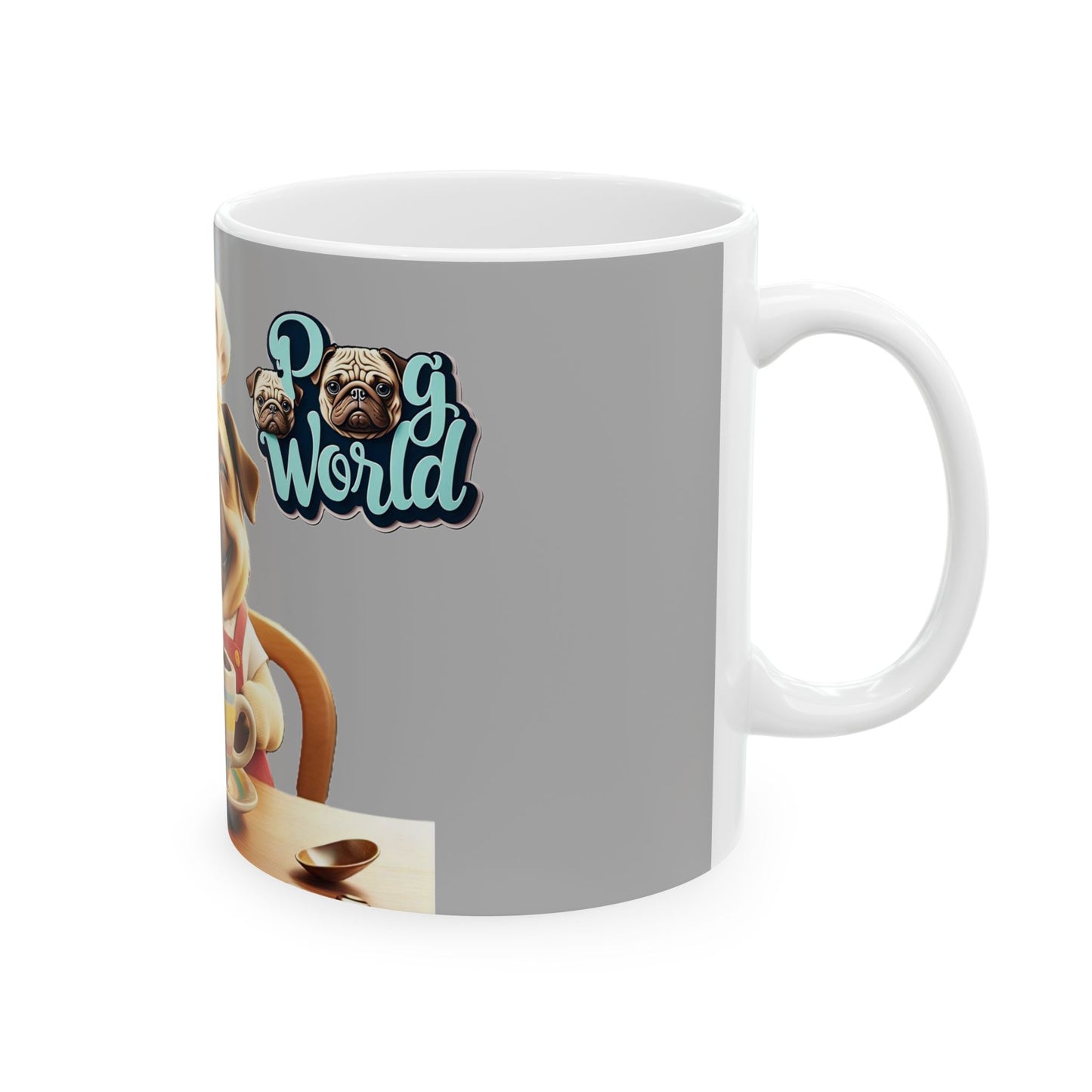 PUG WORDL Ceramic Mug, (11oz, 15oz)