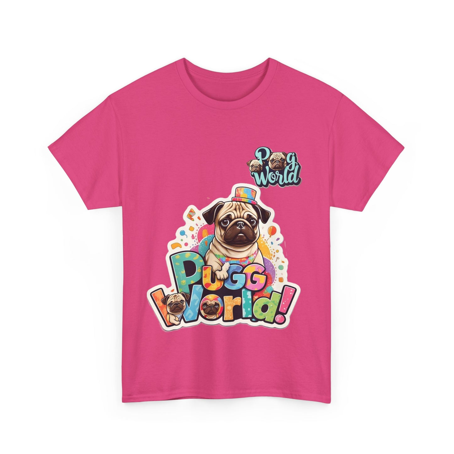 PUG WORDL BIRTHDAY Unisex Heavy Cotton Tee