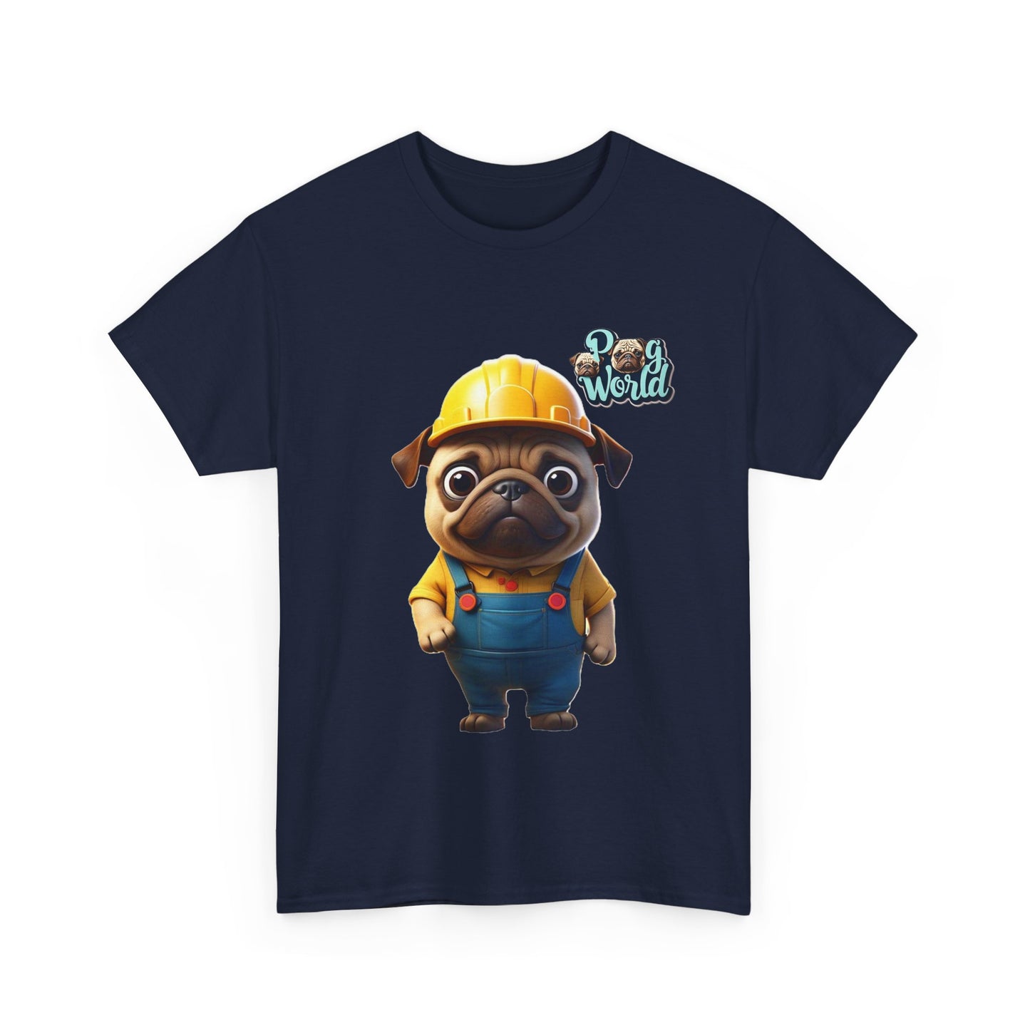 PUG WORDL CONTRUCTION Unisex Heavy Cotton Tee