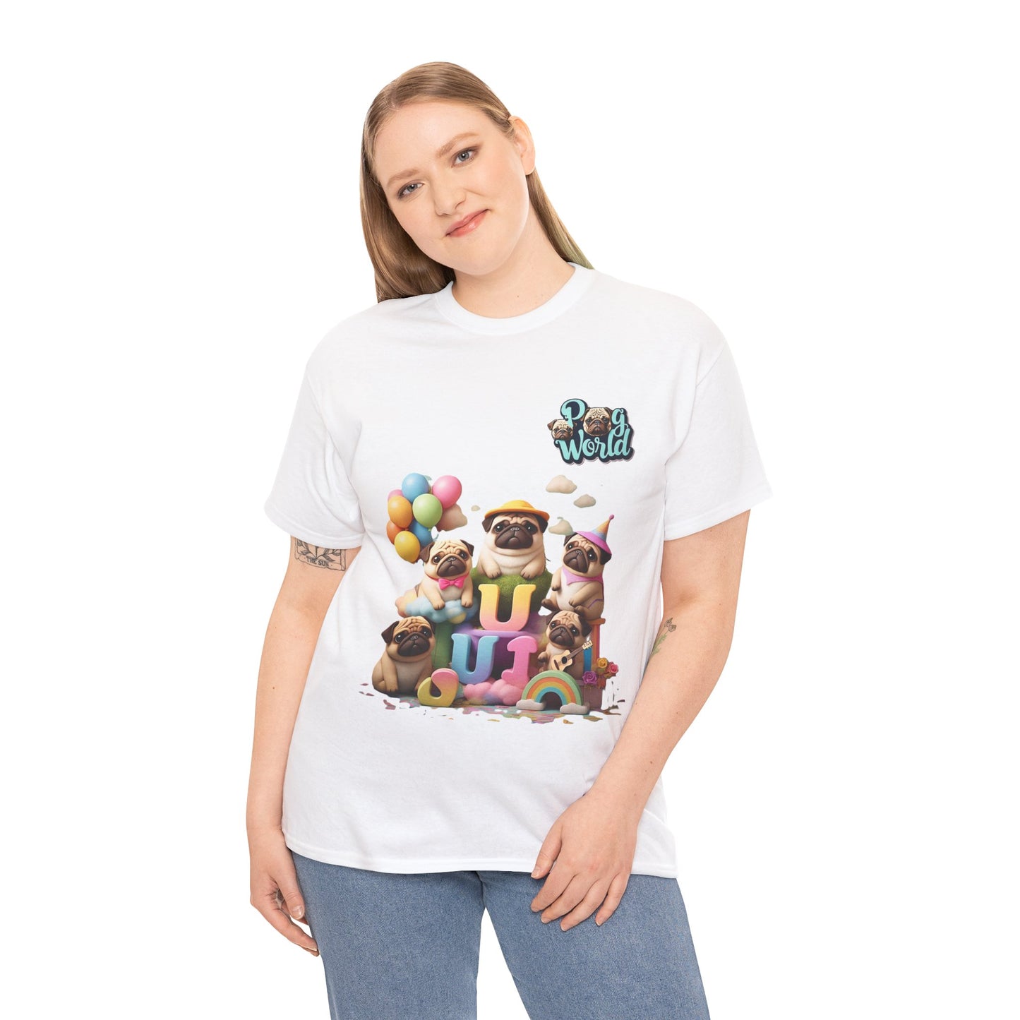 PUG WORLD Unisex Heavy Cotton Tee