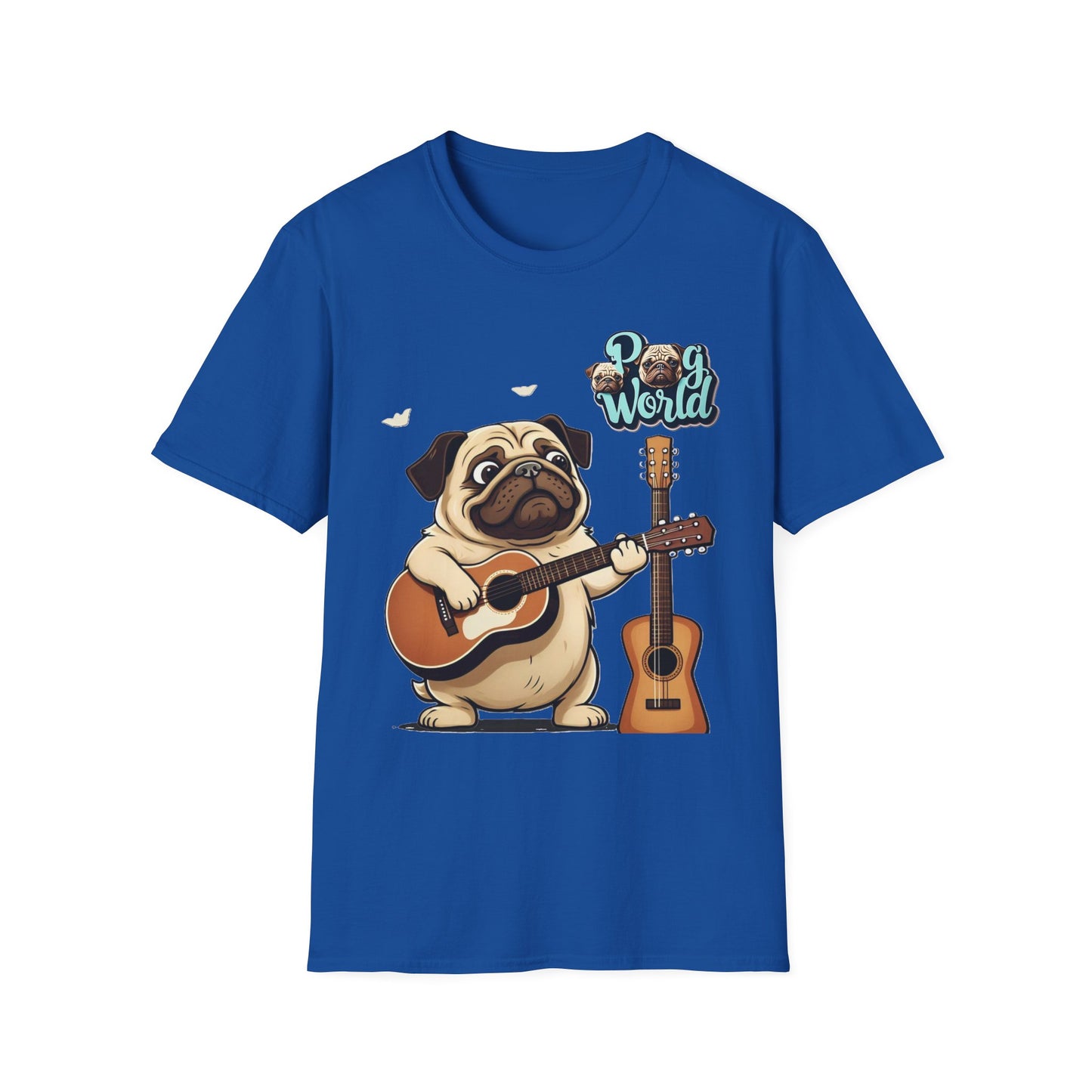 PUG WORDL GUITAR Unisex Softstyle T-Shirt