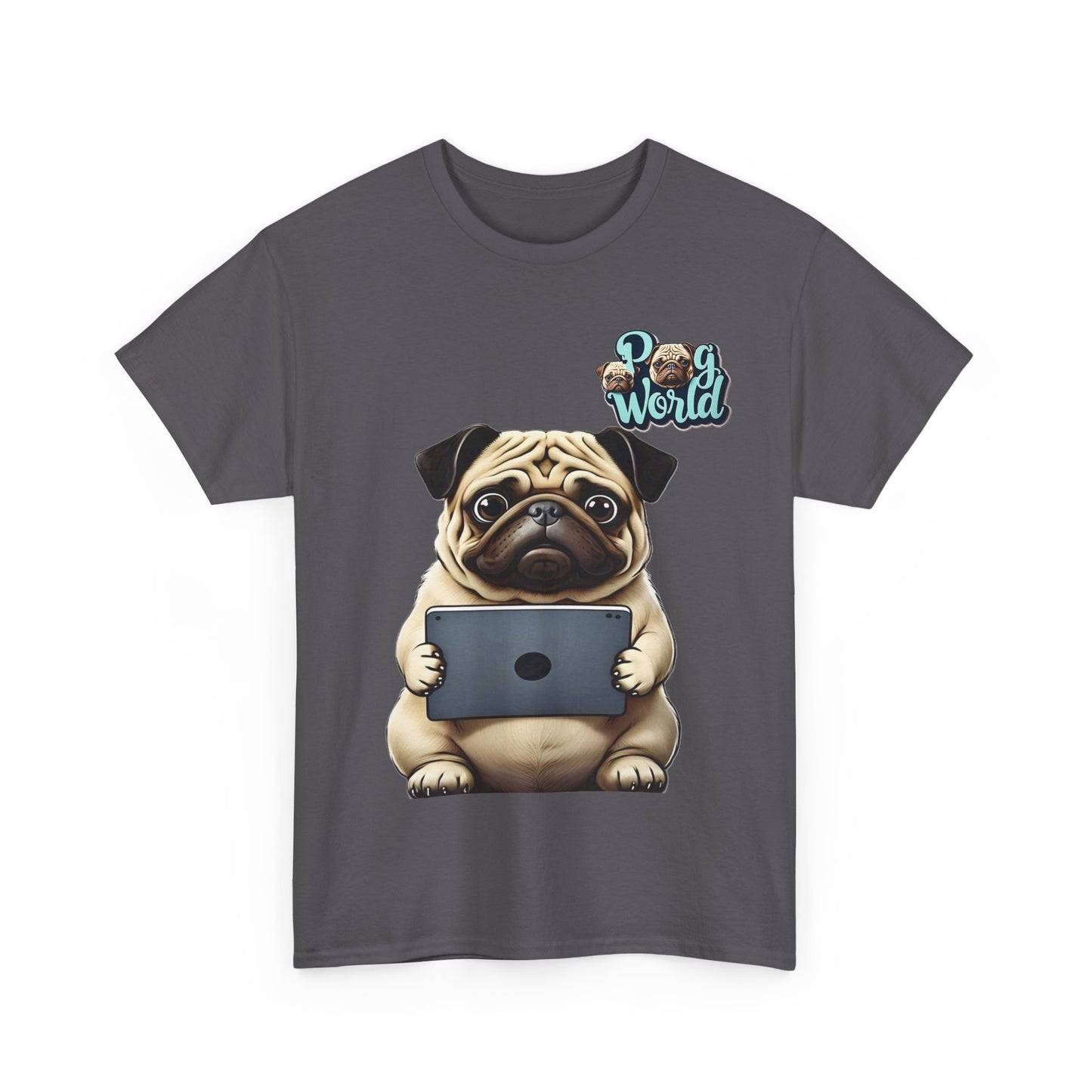 PUG WORDL  Unisex Heavy Cotton Tee