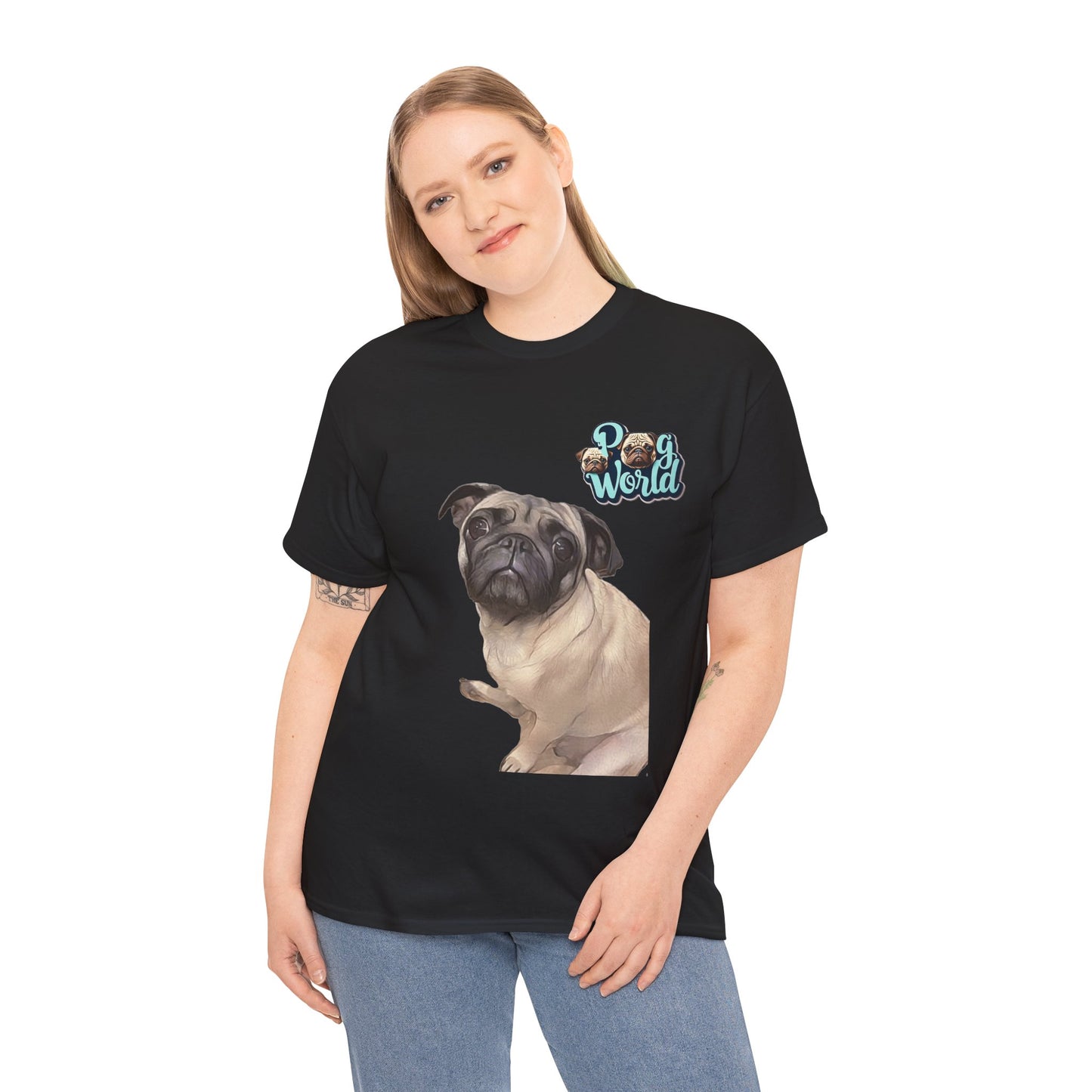 PUG WORLD Unisex Heavy Cotton Tee