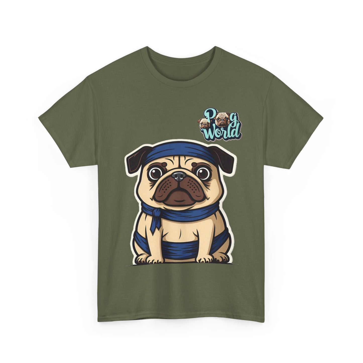 PUG WORDL SAMURAI  Unisex Heavy Cotton Tee