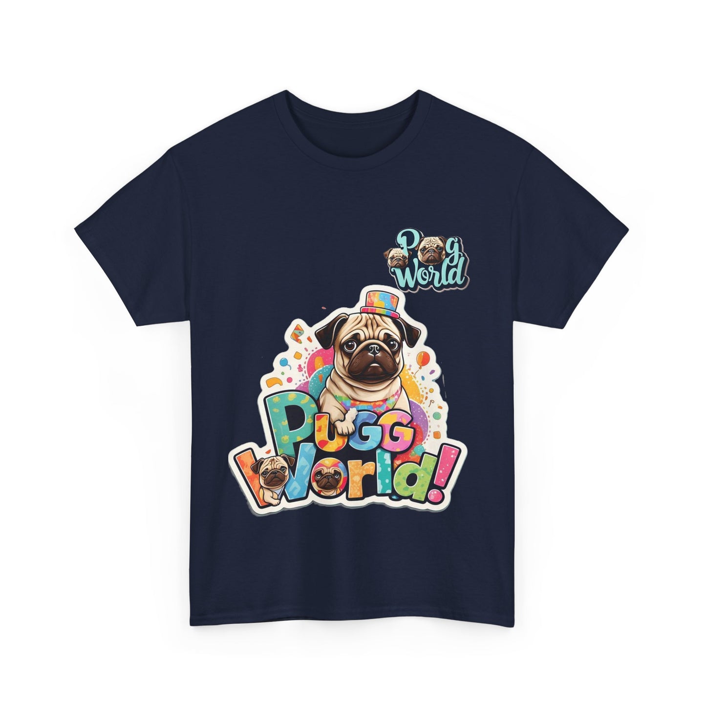 PUG WORDL BIRTHDAY Unisex Heavy Cotton Tee