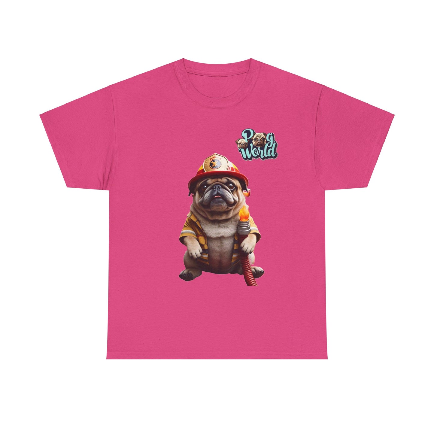 PUG WORDL FIREFIGHTER Unisex Heavy Cotton Tee