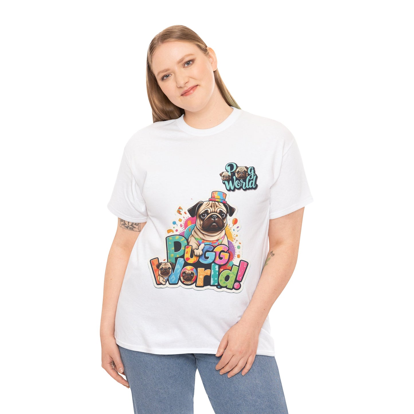 PUG WORDL BIRTHDAY Unisex Heavy Cotton Tee