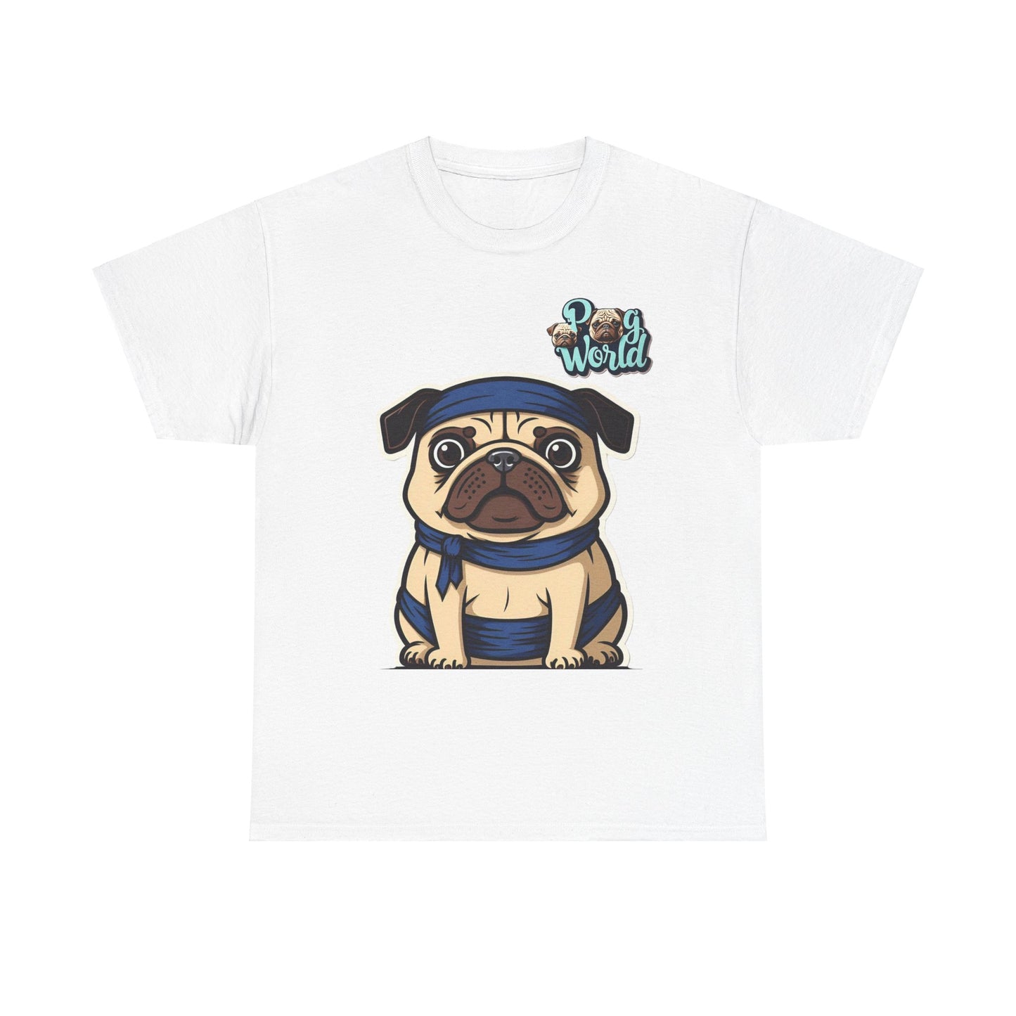 PUG WORDL SAMURAI  Unisex Heavy Cotton Tee