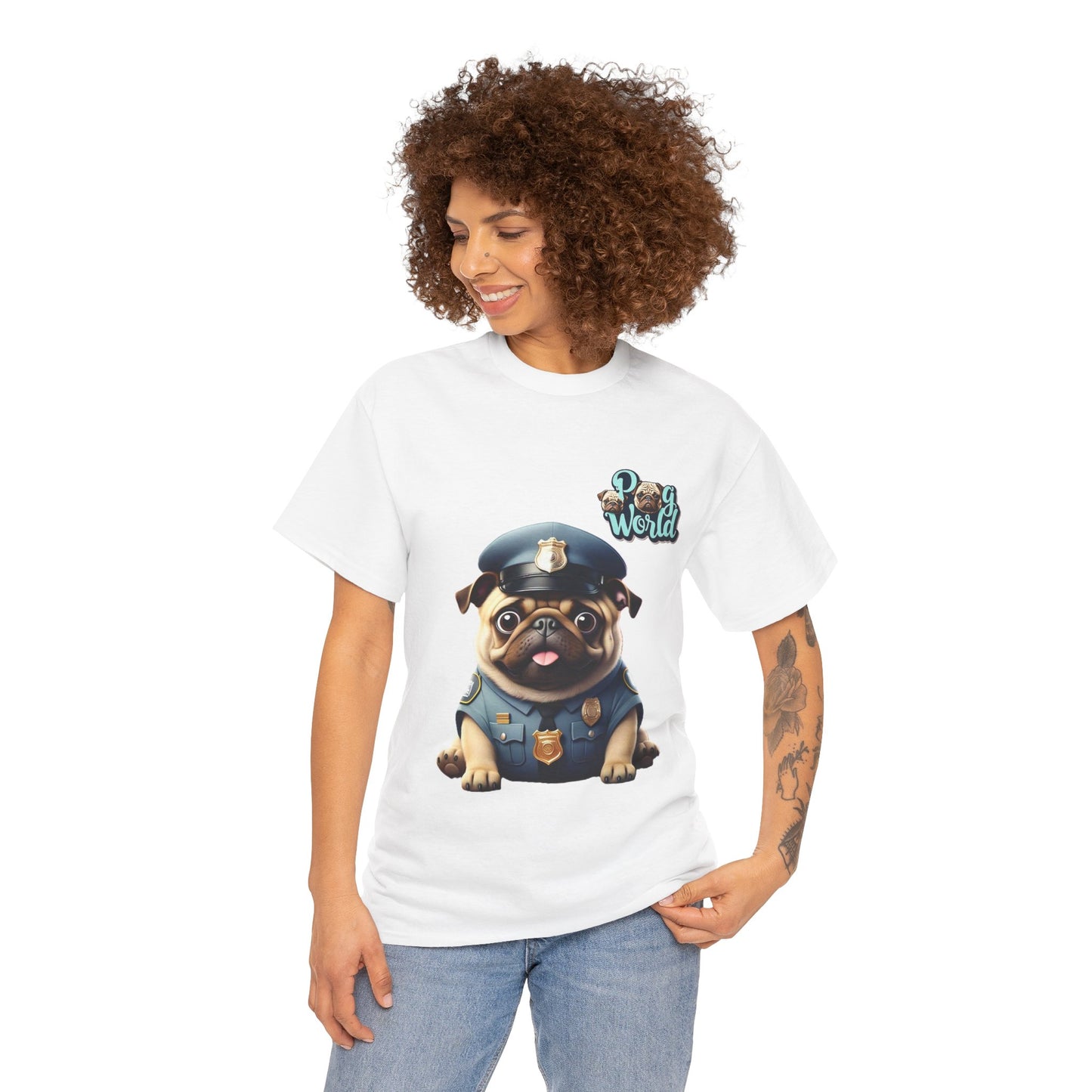 PUG WORLD Unisex Heavy Cotton Tee