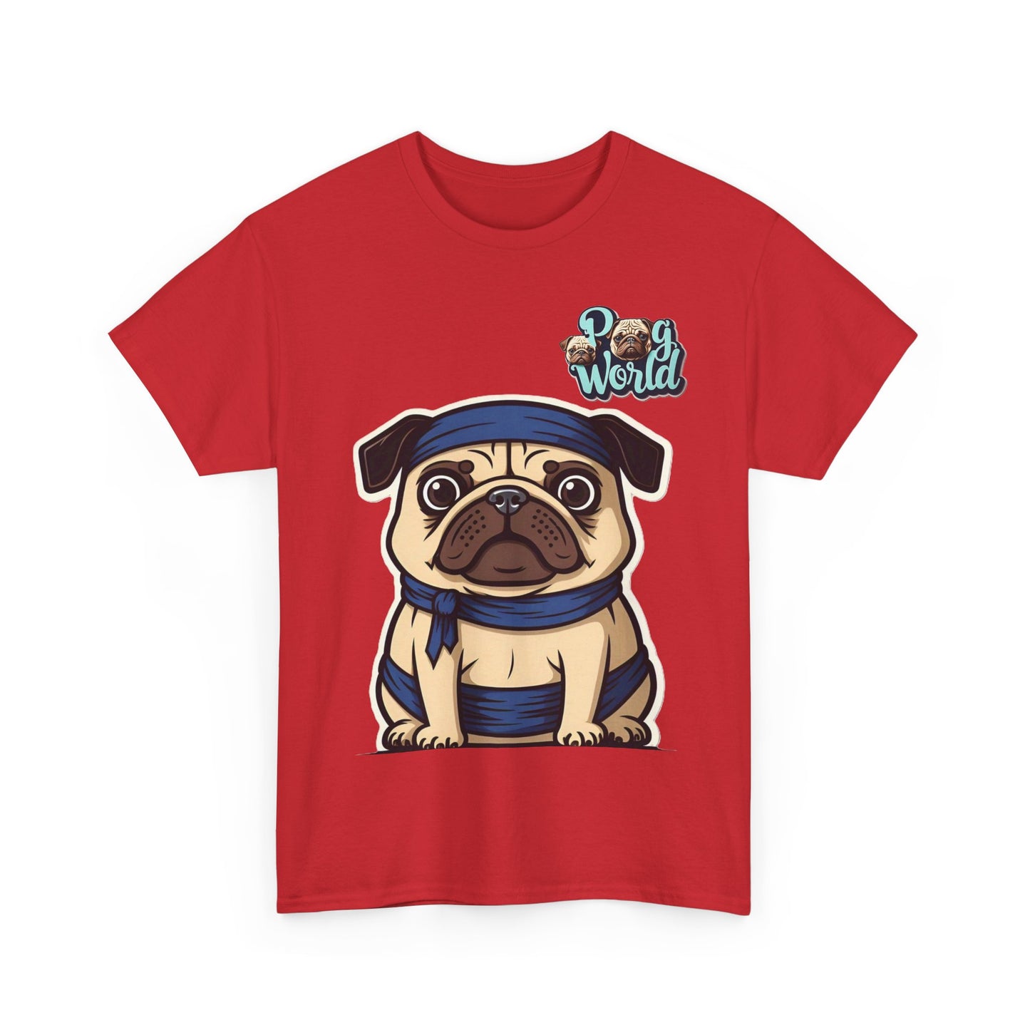 PUG WORDL SAMURAI  Unisex Heavy Cotton Tee