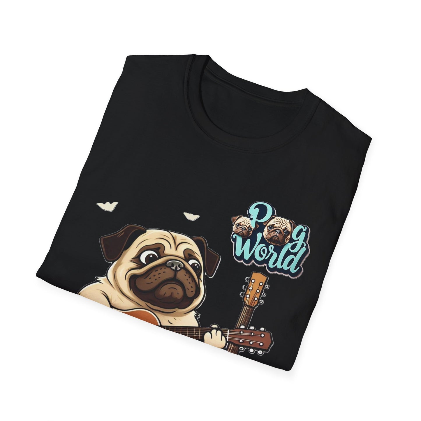 PUG WORDL GUITAR Unisex Softstyle T-Shirt