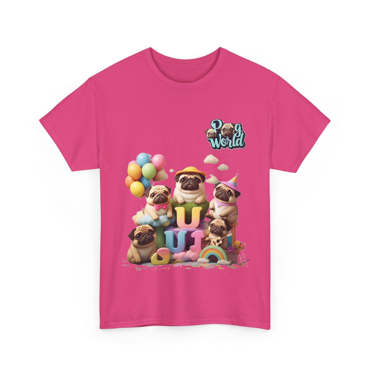 PUG WORLD Unisex Heavy Cotton Tee