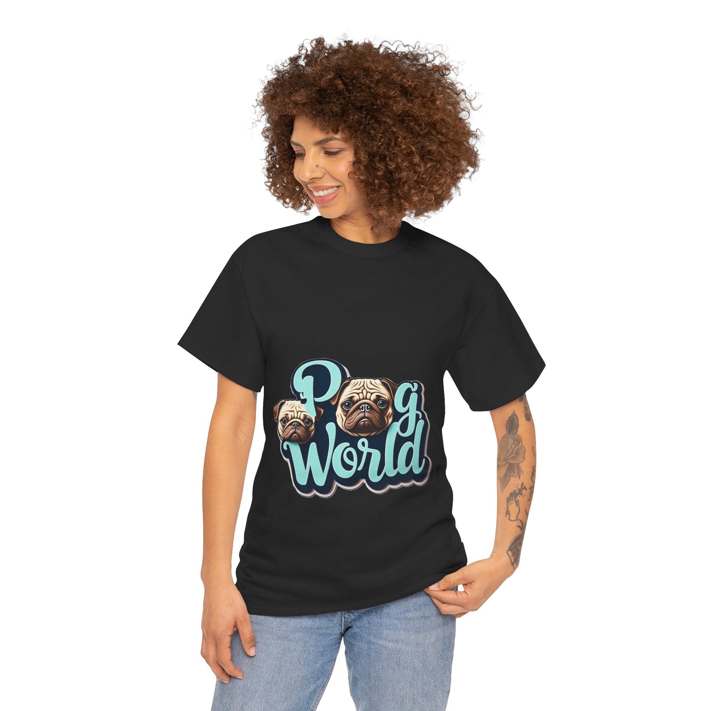 PUG WORLD Unisex Heavy Cotton Tee