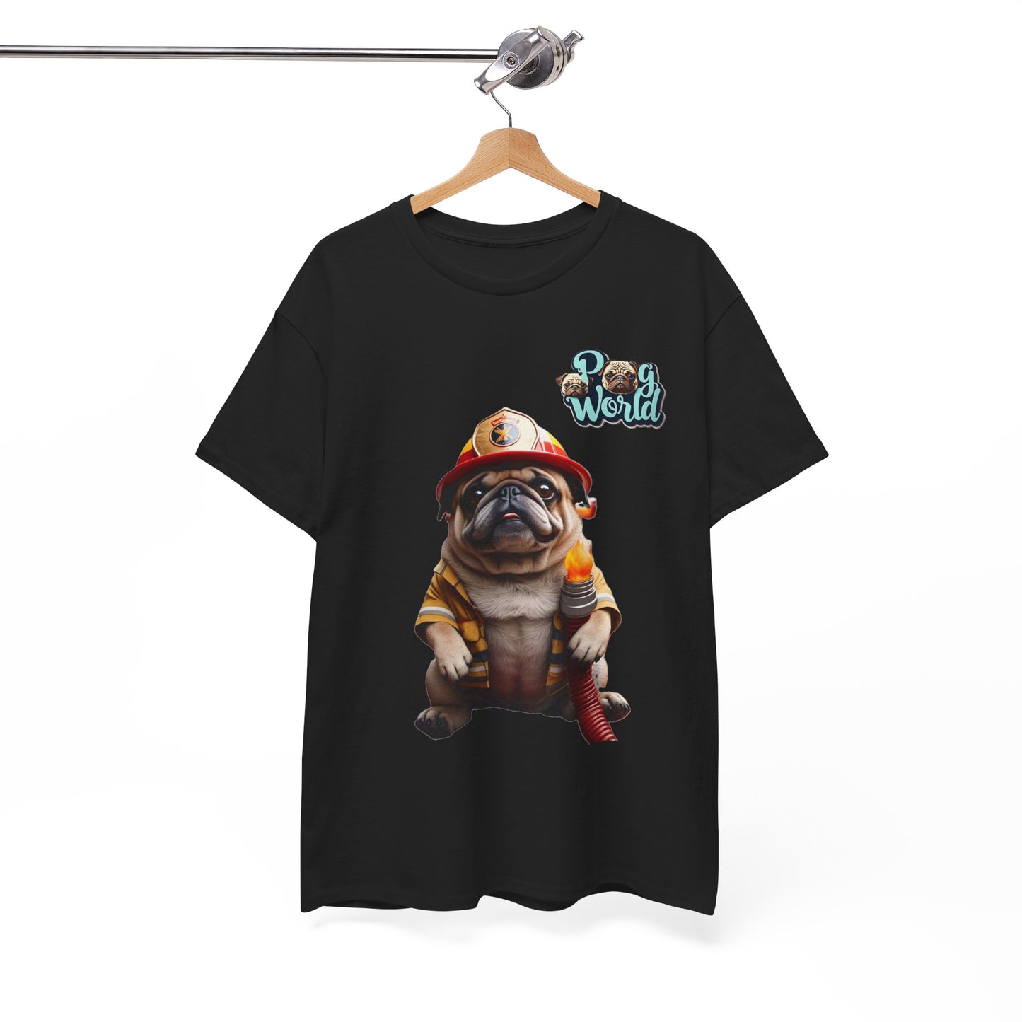 PUG WORDL FIREFIGHTER Unisex Heavy Cotton Tee