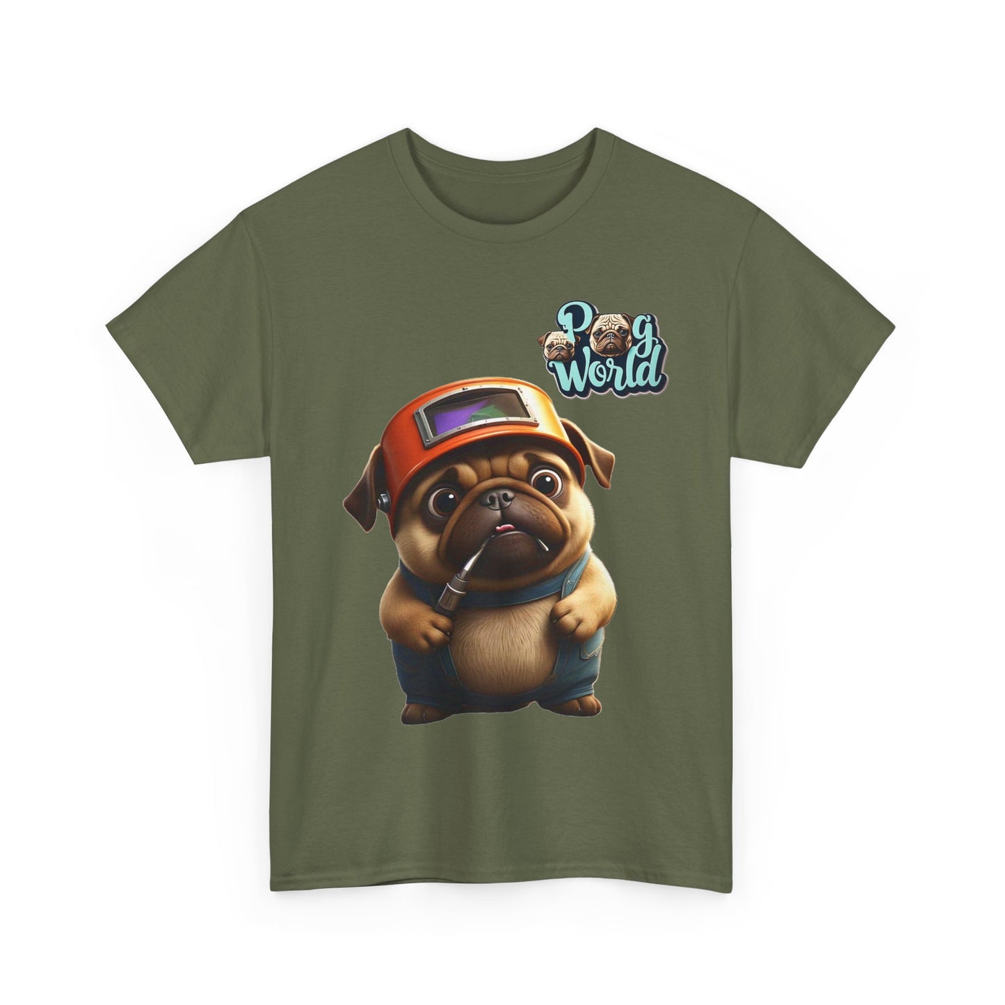 PUG WORDL WELDER Unisex Heavy Cotton Tee