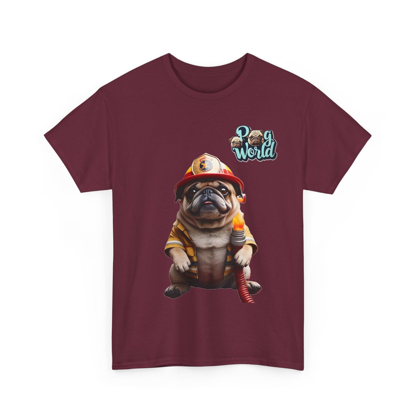 PUG WORDL FIREFIGHTER Unisex Heavy Cotton Tee