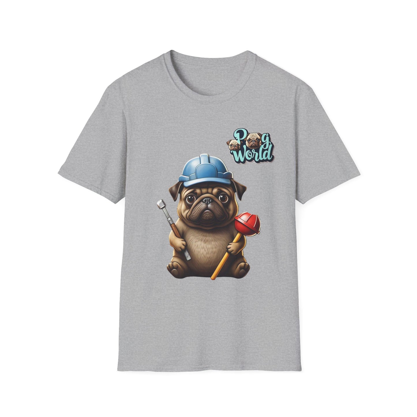 PUG WORLD PLUMER Unisex Softstyle T-Shirt