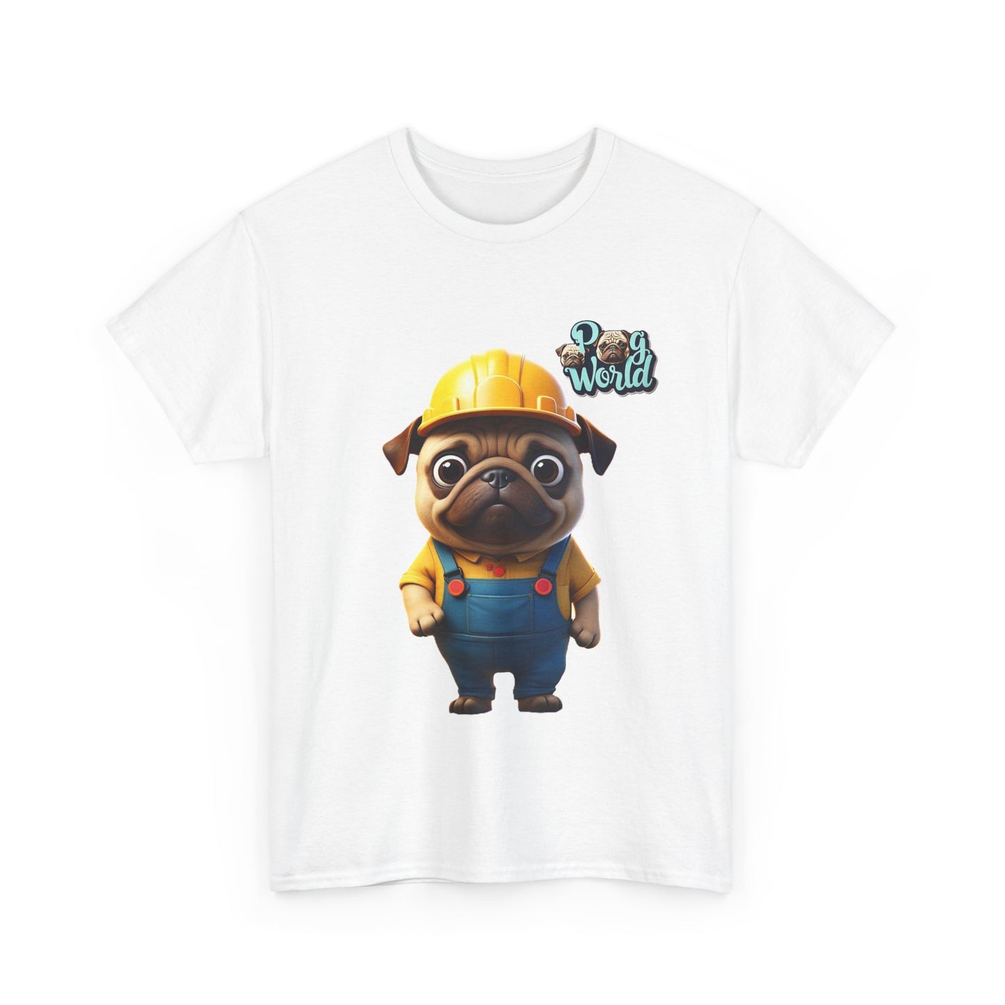 PUG WORDL CONTRUCTION Unisex Heavy Cotton Tee