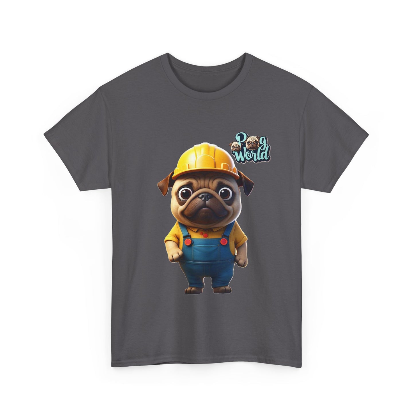 PUG WORDL CONTRUCTION Unisex Heavy Cotton Tee