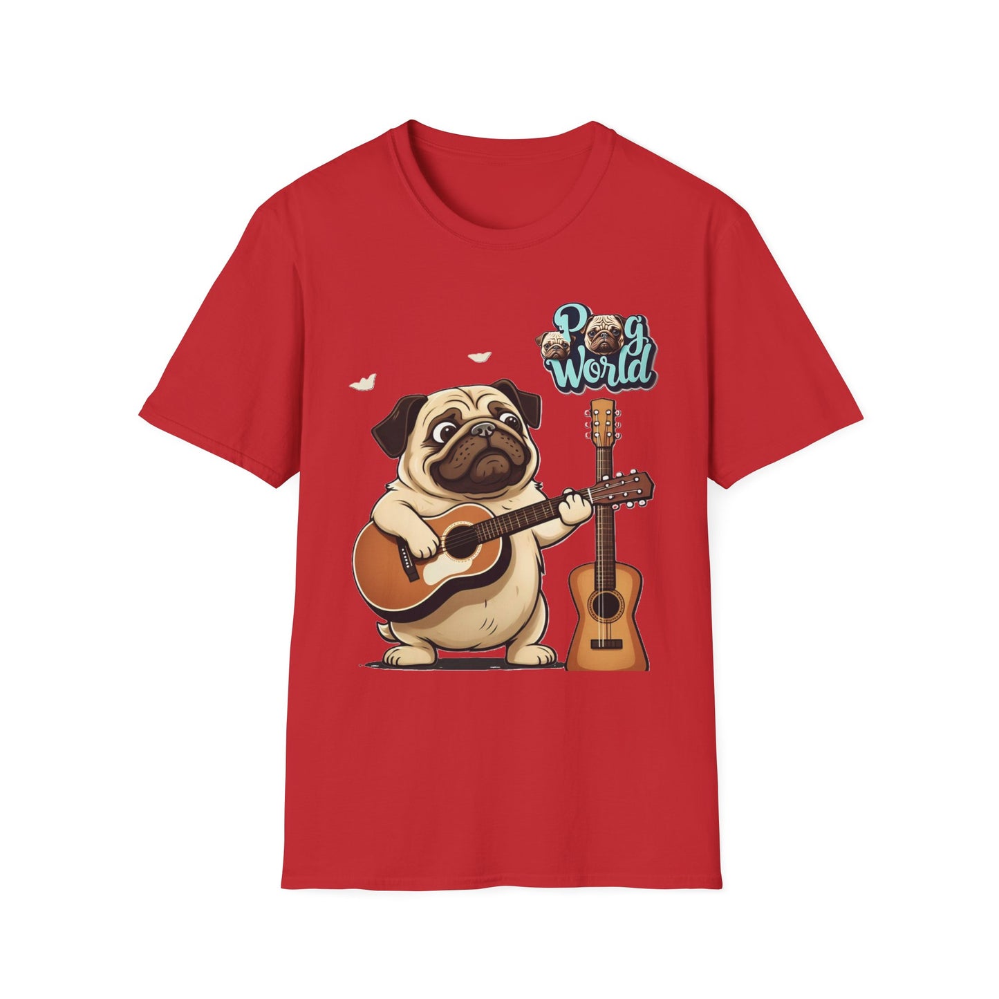 PUG WORDL GUITAR Unisex Softstyle T-Shirt