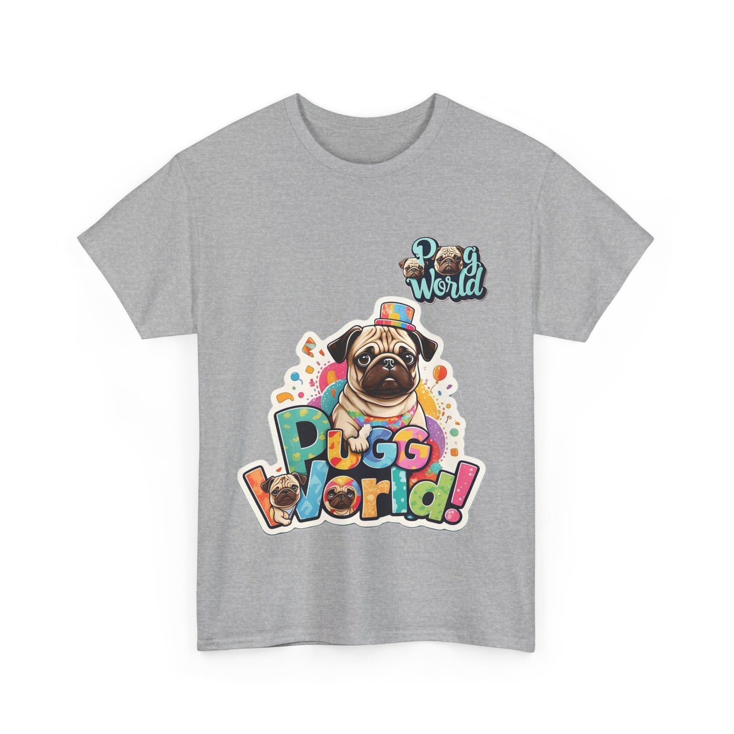 PUG WORDL BIRTHDAY Unisex Heavy Cotton Tee