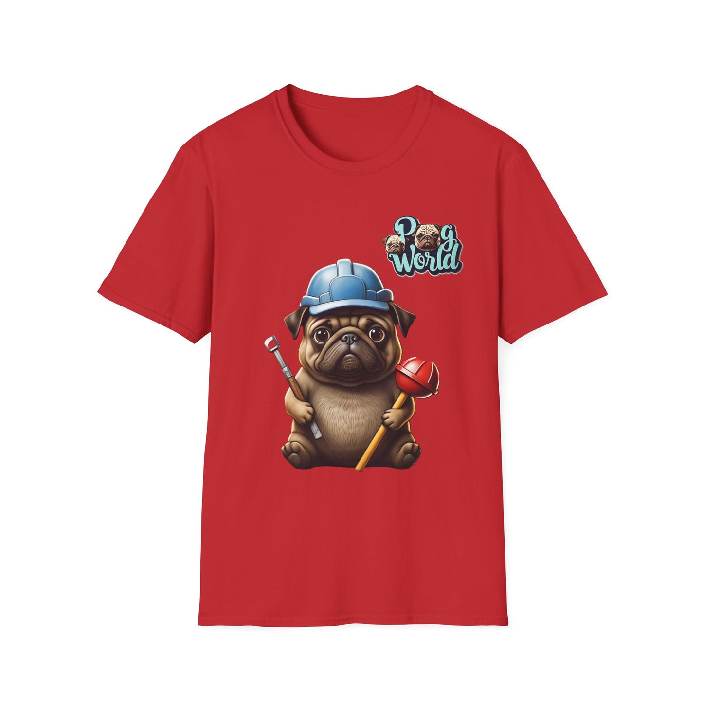 PUG WORLD PLUMER Unisex Softstyle T-Shirt