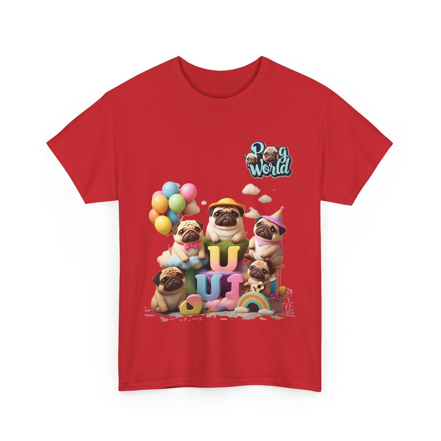 PUG WORLD Unisex Heavy Cotton Tee