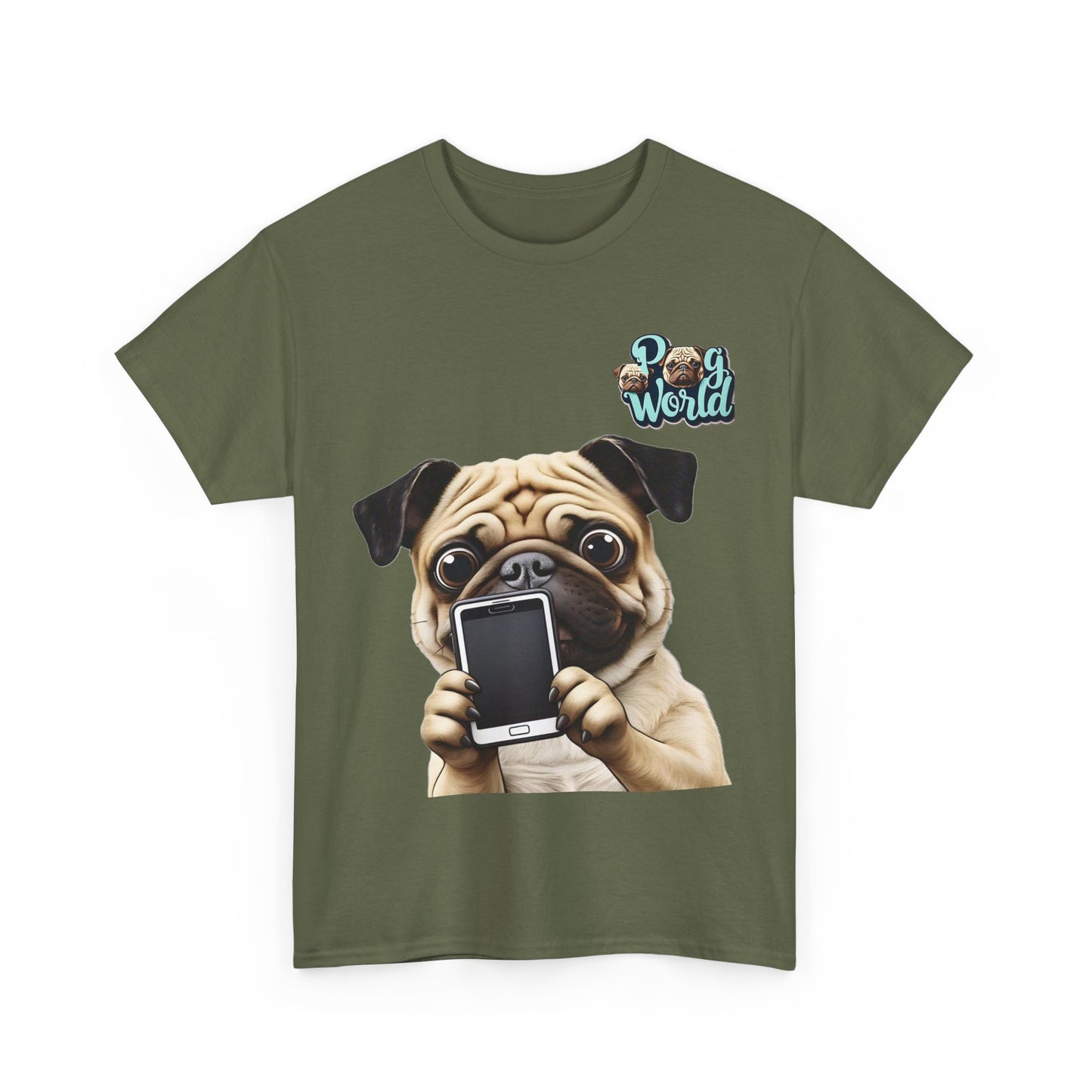 PUG WORLD Unisex Heavy Cotton Tee