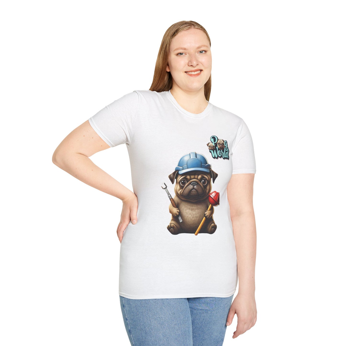 PUG WORLD PLUMER Unisex Softstyle T-Shirt